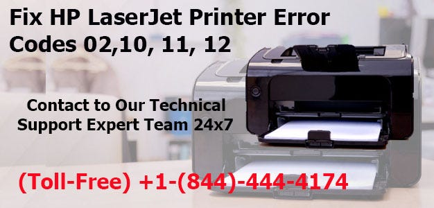 Fix HP LaserJet Printer Error Codes 02,10,11,12