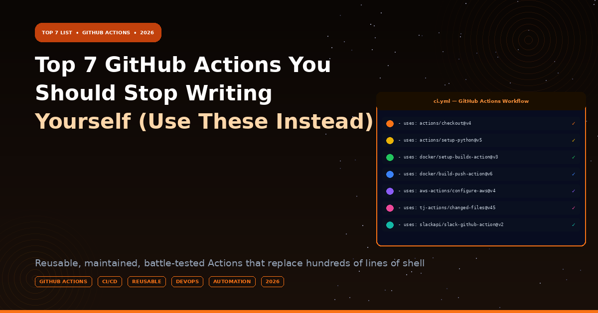 Top 7 GitHub Actions You Should Stop Writing Yourself (Use These Instead)