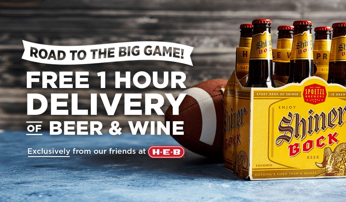 Game On: Free Delivery of Beer & Wine from H-E-B - Favor ...