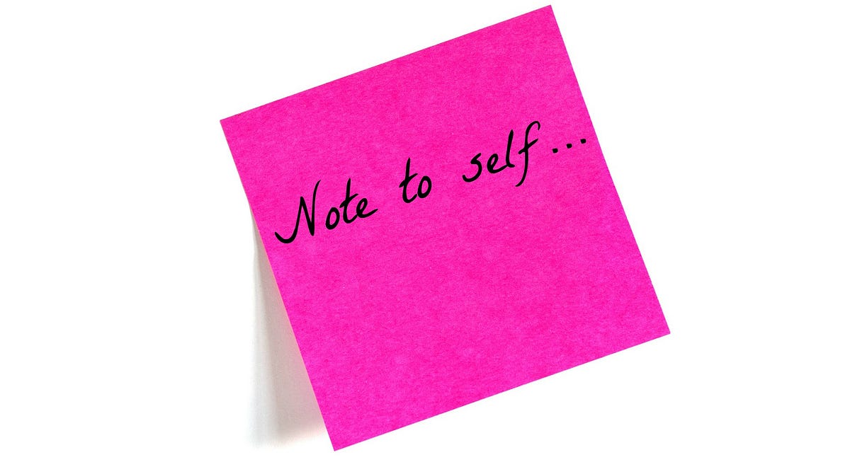 Image result for Note to self Post it note