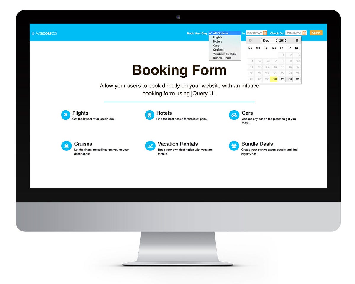 How To Create A Booking Form With Jquery Ui Web Design By Solodev Medium 2261