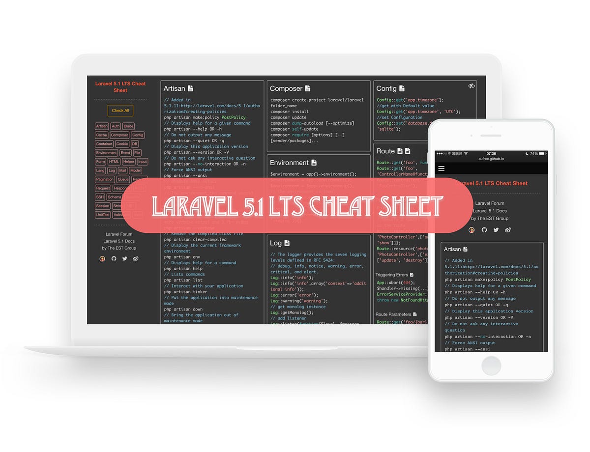 Laravel Cheat Sheet – Laravel News – Medium