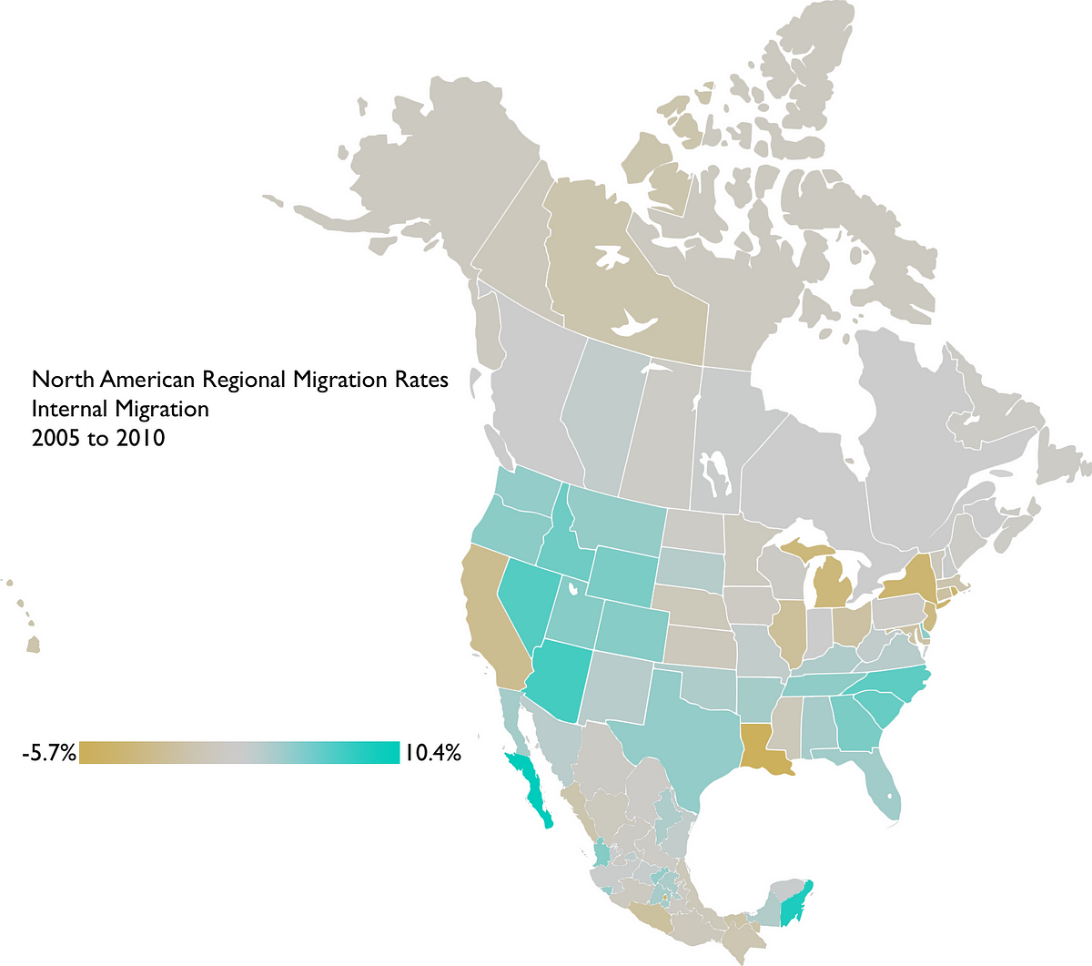 Which Parts of North America Gain Migrants? – In a State of Migration