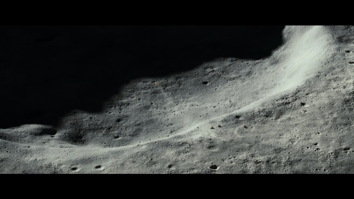 What does the day-night boundary look like on the Moon-