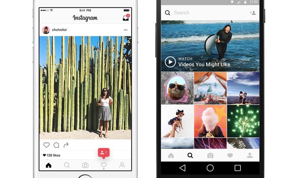 instagram used to have a reverse chronological feed until facebook decided to change it in 2016 to an algorithm driven feed just like the newsfeed - following news feed instagram
