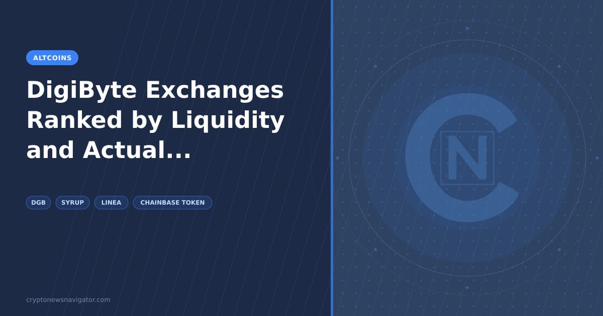 DigiByte Exchanges Ranked by Liquidity and Actual Availability