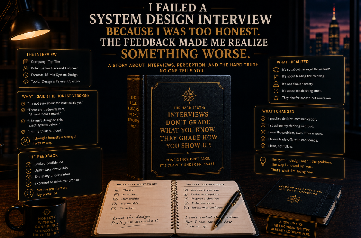 I Failed a System Design Interview Because I Was Too Honest.