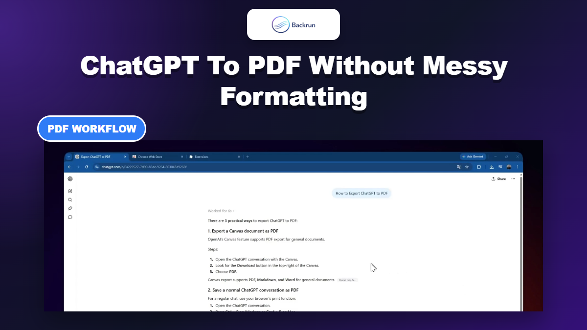 How to Save ChatGPT as a PDF: 4 Easy Methods