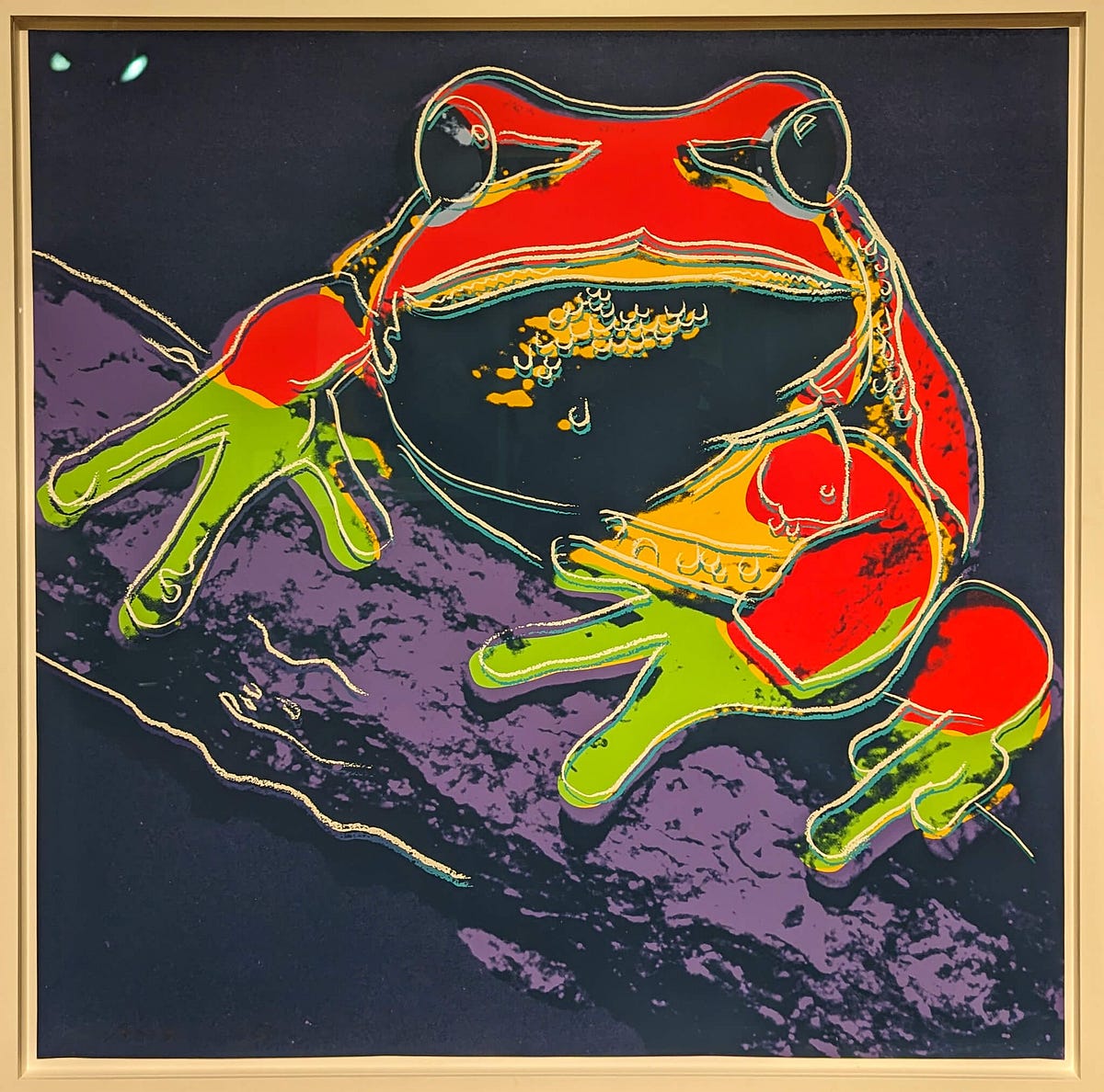 Picture of painting by Andy Warhol — Animals series — frog