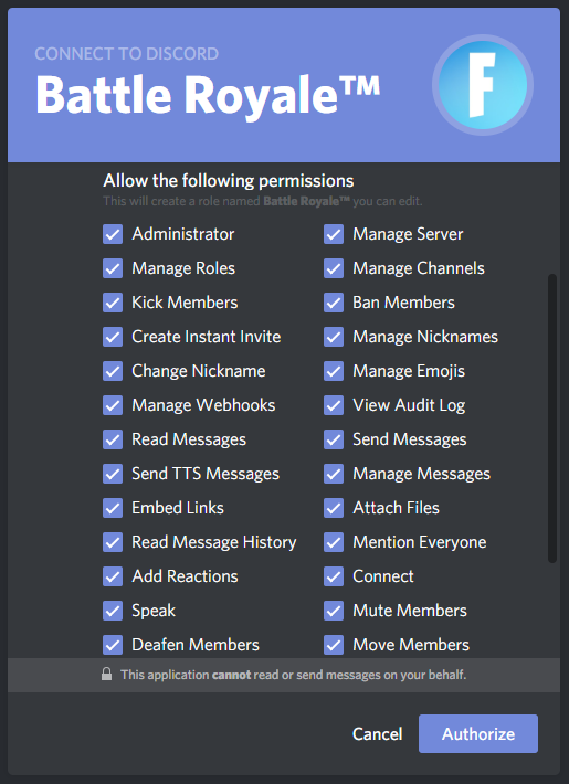 i was really eager to check out the battle royale bot as it appeared to be very polished and listed a lot of interesting features - fortnite generator discord