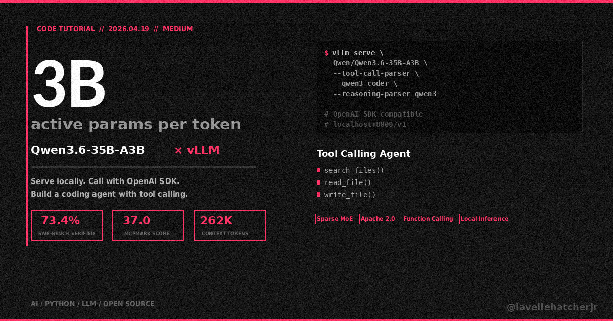 Serving Qwen3.6-35B-A3B With vLLM and Building a Coding Agent With Tool Calling