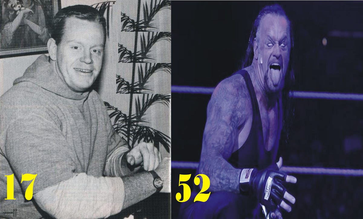 Top famous people The Undertaker then and nowFrom 11 to 52 Years Old