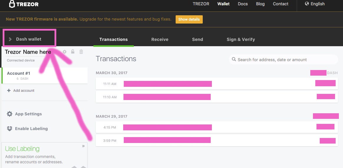 You Can Add Dash To A Trezor YES DASH For Newbies Medium