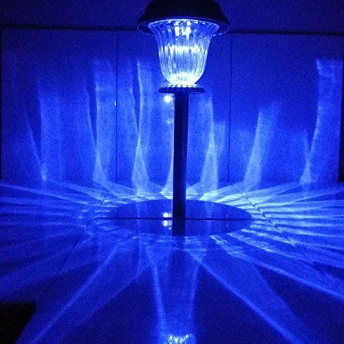 Prime Day Deals 2018 Solar Lights Outdoor Garden Stakes Sogrand Solar Garden Lights Outdoor Decorations Stakes Pathway Decorative Stake Light Stainless Steel Dual Color Led Landscape Decor Waterproof Bright Lamp