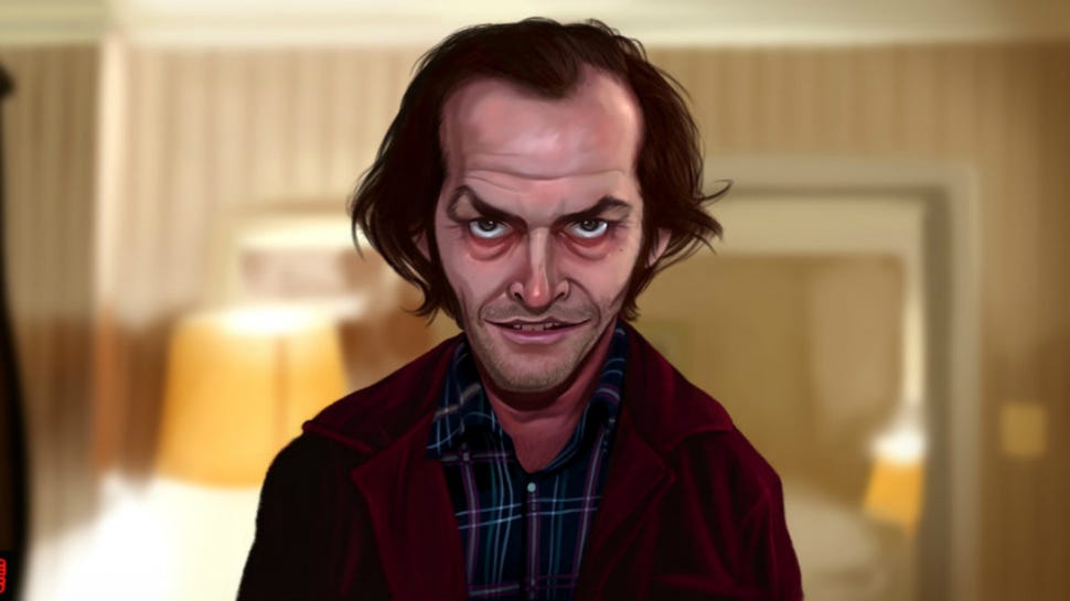 Jack Nicholson looks very weird here in this artists impression, lol.