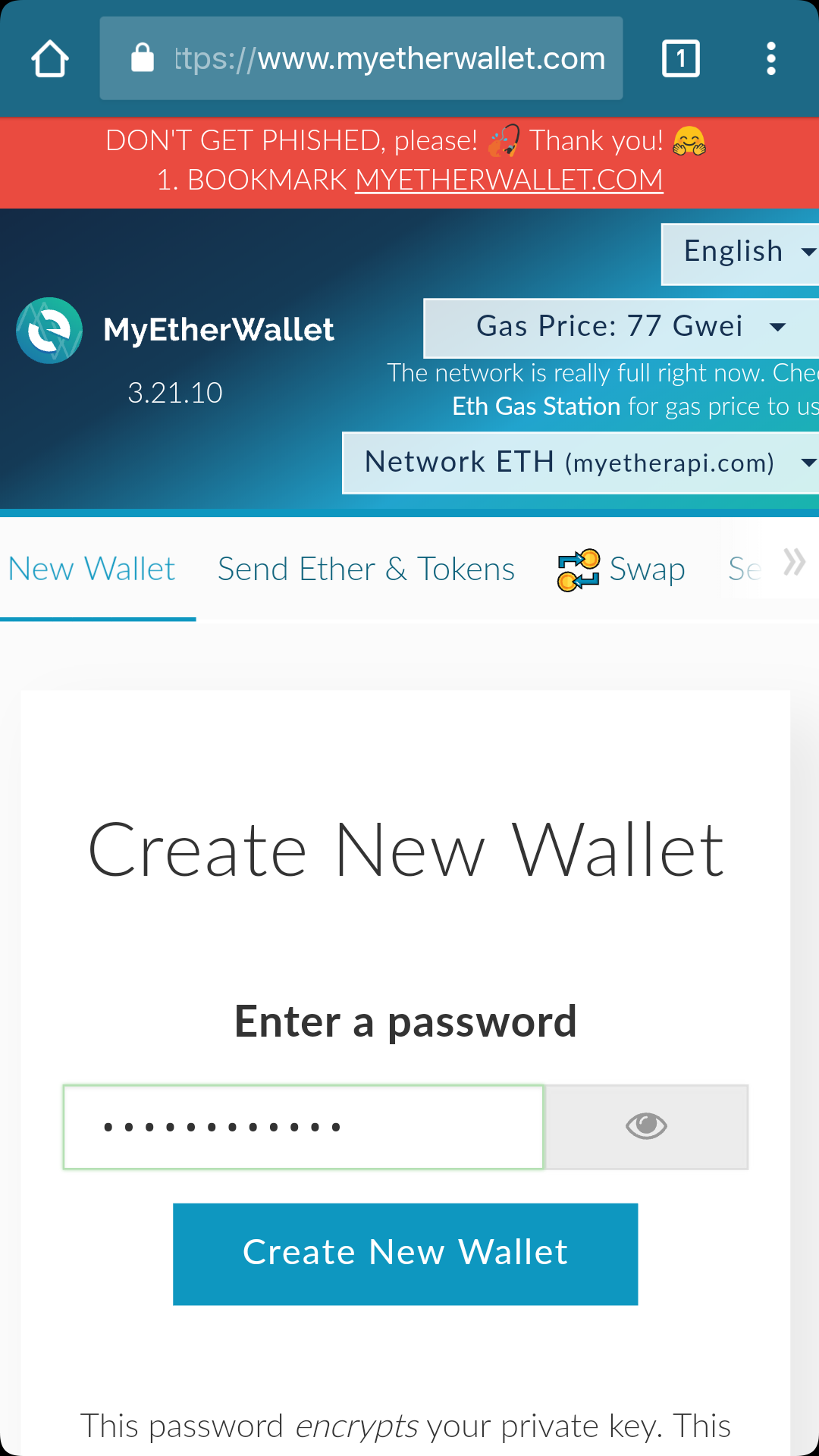can i send bitcoin to myetherwallet