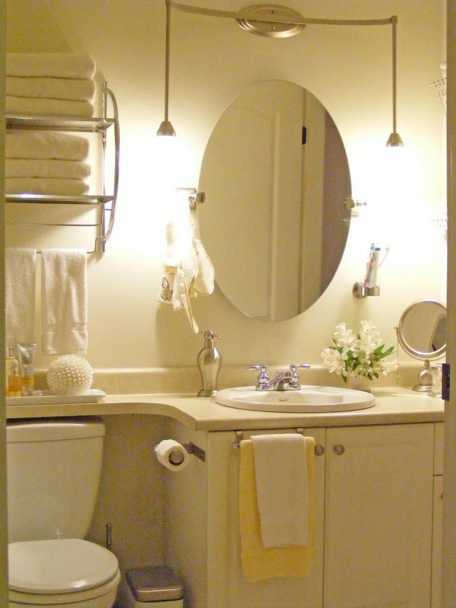 how to arrange oval bathroom mirrors – home vintage – medium