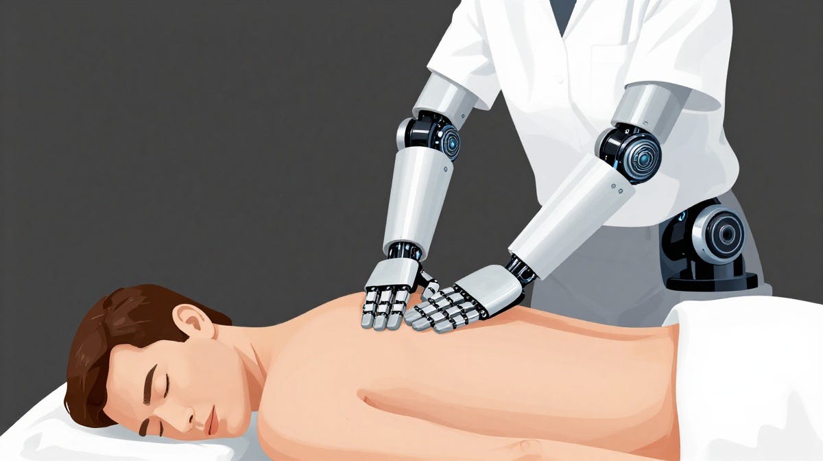 Controlling a Robotic Arm for Massaging Human Body with RL
