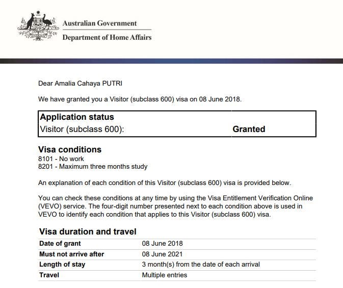 Visitor visa (subclass 600 multiple entry)