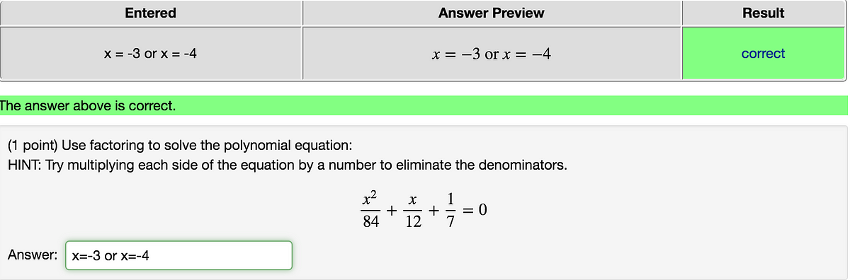 Are you a student at CUFM High School using WeBWorK for your math class?