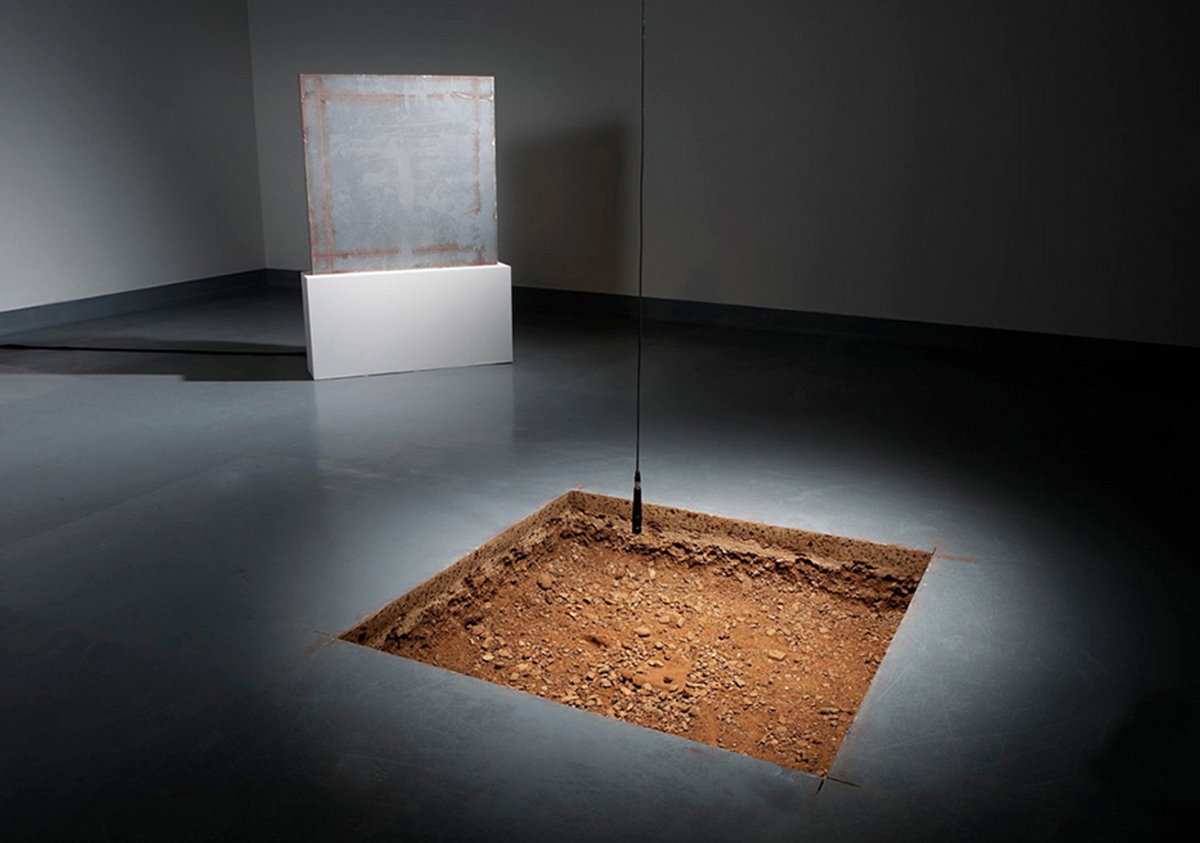 Art installation with pit by Postcommodity