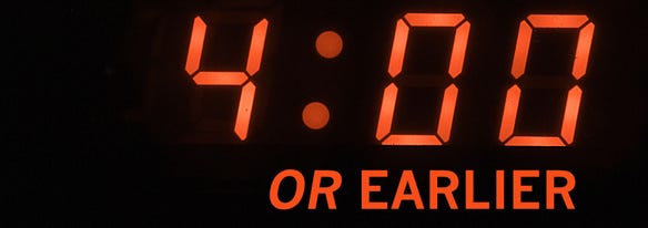 How about fixing the workplace rather than avoiding it at 4am?