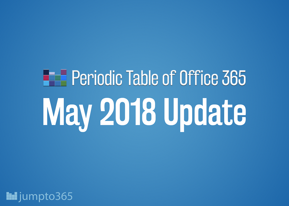 periodic 2018 office table 365 Office jumpto365 365 Periodic Update â€“ 2018 Table of May