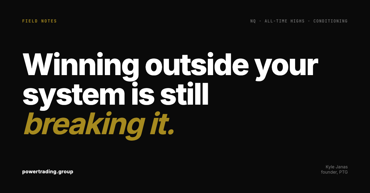 The Conditioning Trap: Why Setups That “Work” Can Break You