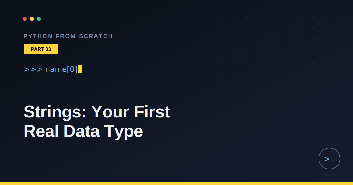 Strings: Your First Real Data Type