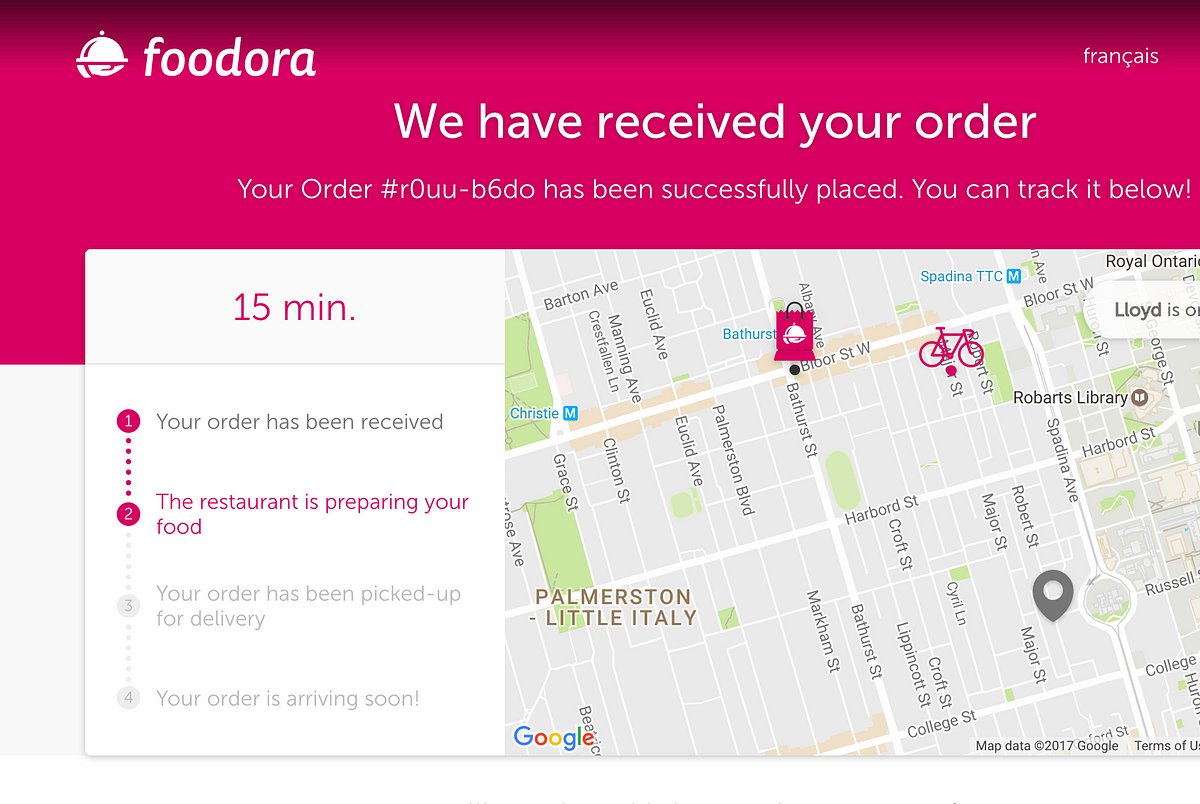 Tracking Food on Foodora – CSC318.n.auto – Medium