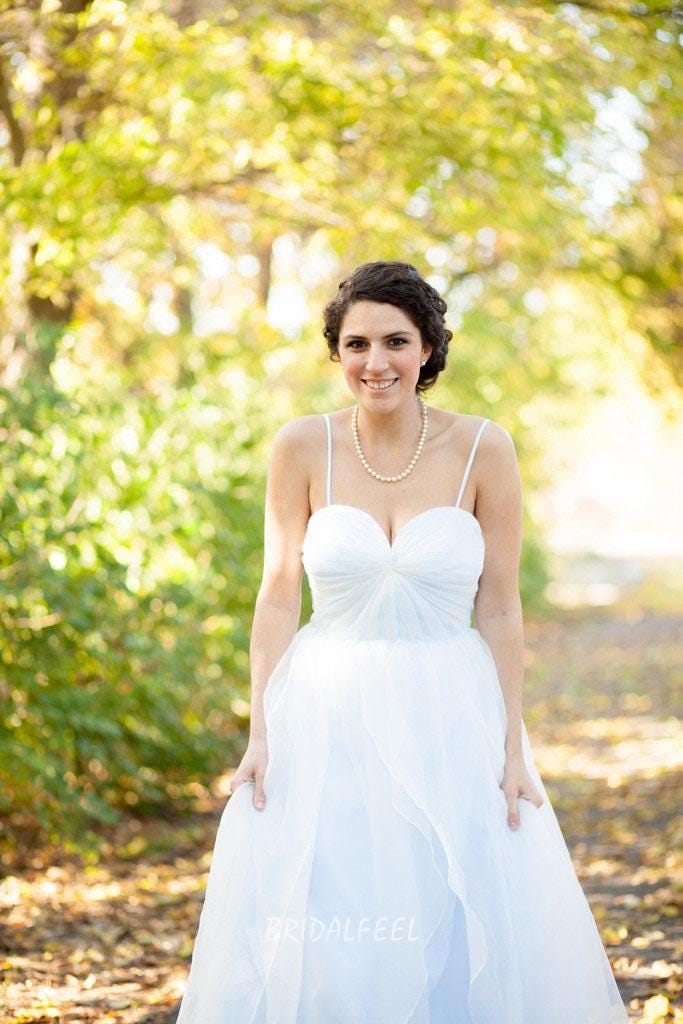 Spaghetti Straps Wedding Dress Twist