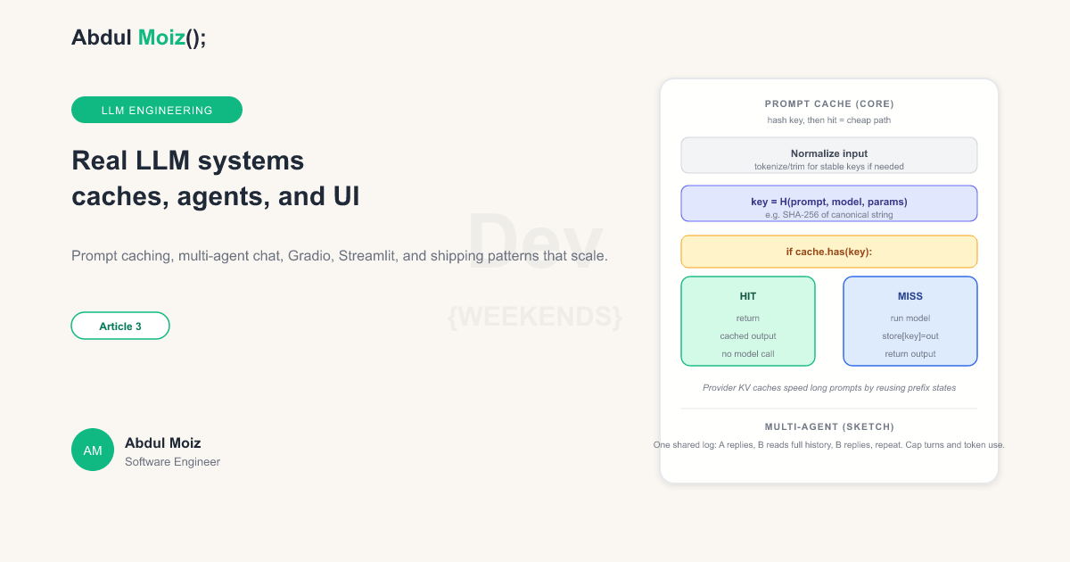 Prompt Caching : Making LLMs Fast and Practical