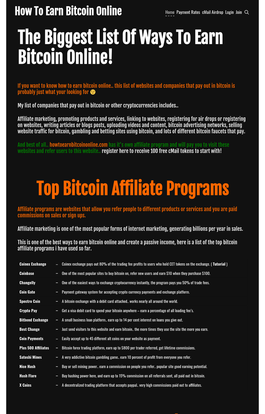 Earn Crypto Clicking On Links And Referring Users To This Website - 