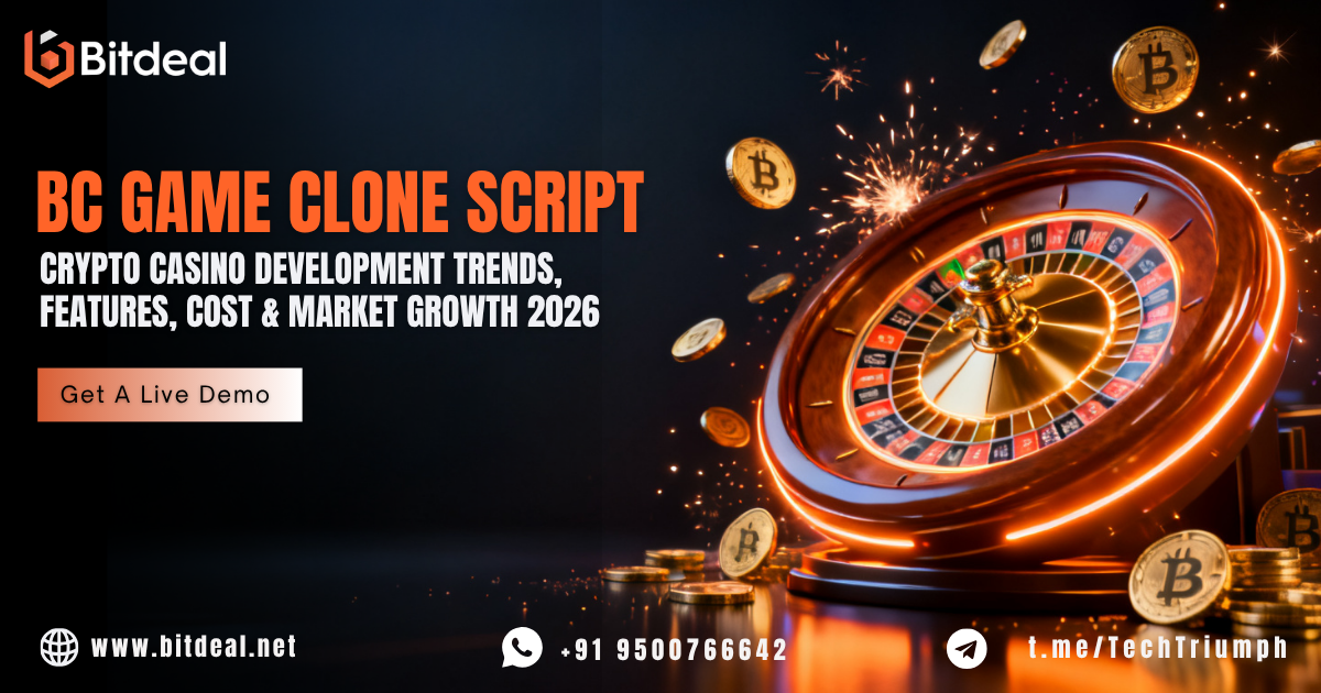 BC Game Clone Script: Crypto Casino Development Trends, Features, Cost & Market Growth 2026