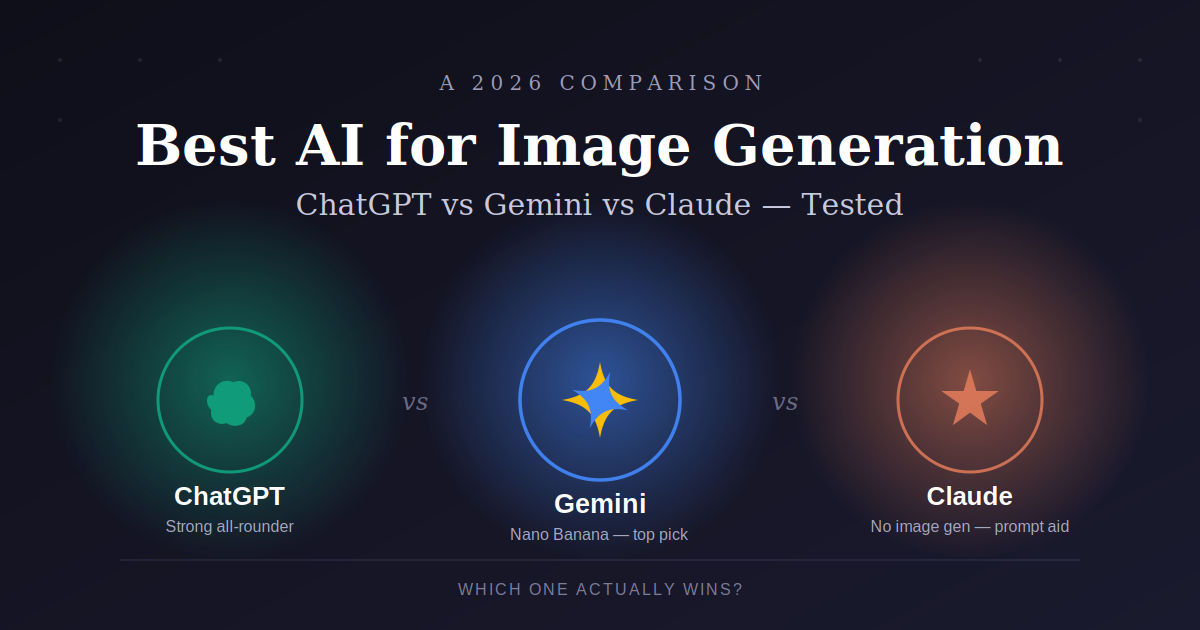 Best AI for Image Generation in 2026: ChatGPT vs Gemini vs Claude Tested