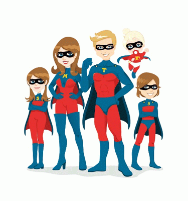 hyperparentalité famille de super héros 