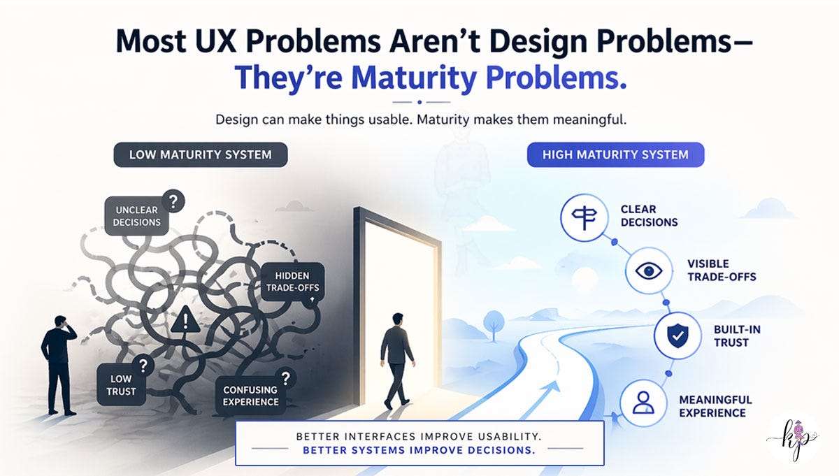 Most UX Problems Aren’t Design Problems — They’re Maturity Problems