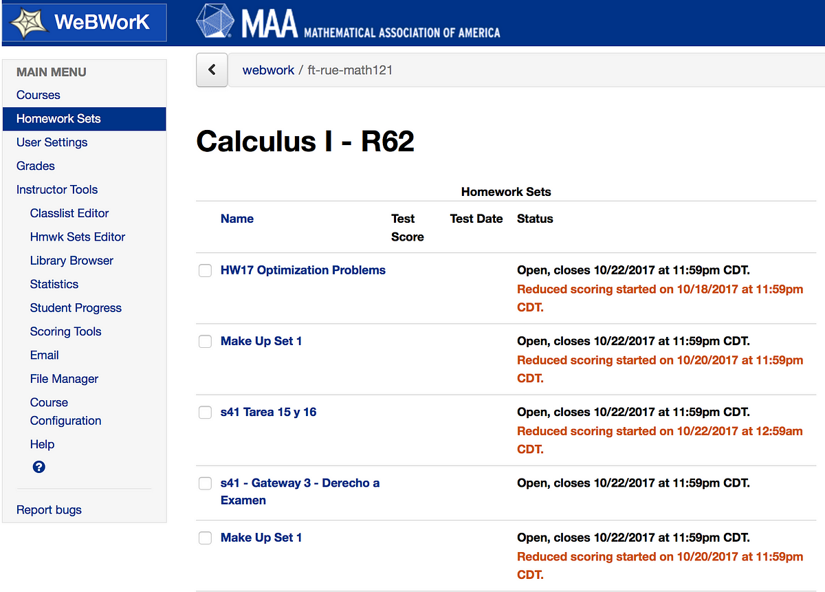 Are you a student at CUFM High School using WeBWorK for your math class?