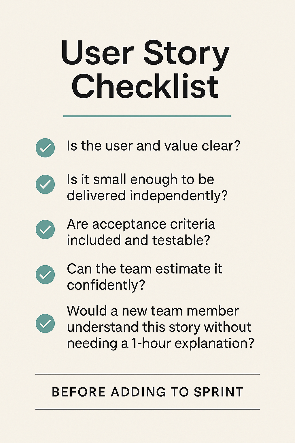 Story Checklist (Pin This Somewhere)
