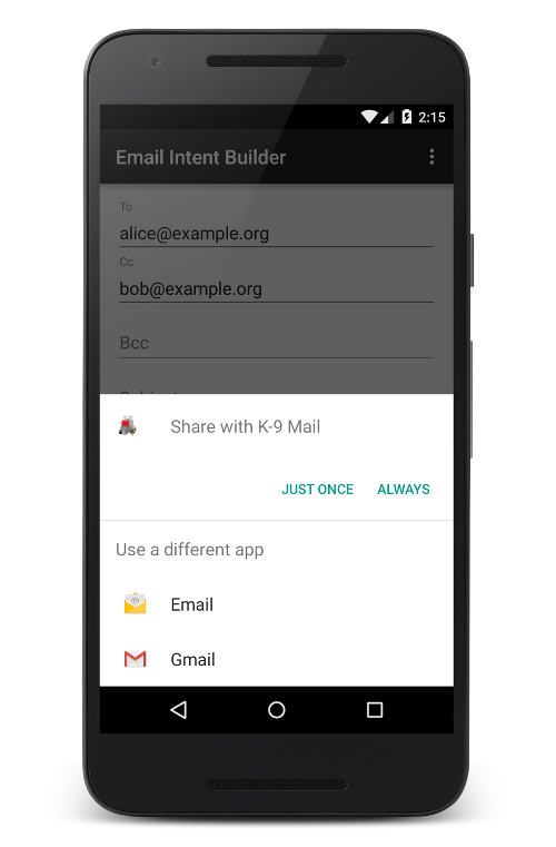 Android: Sending Email using Intents – cketti – Medium