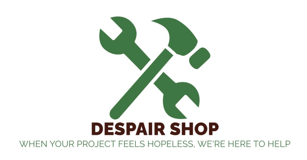 Despair Shop logo of crossed tools