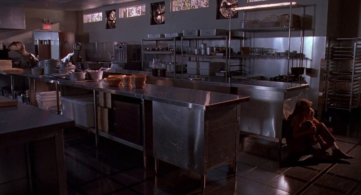 jurassic park velociraptor kitchen