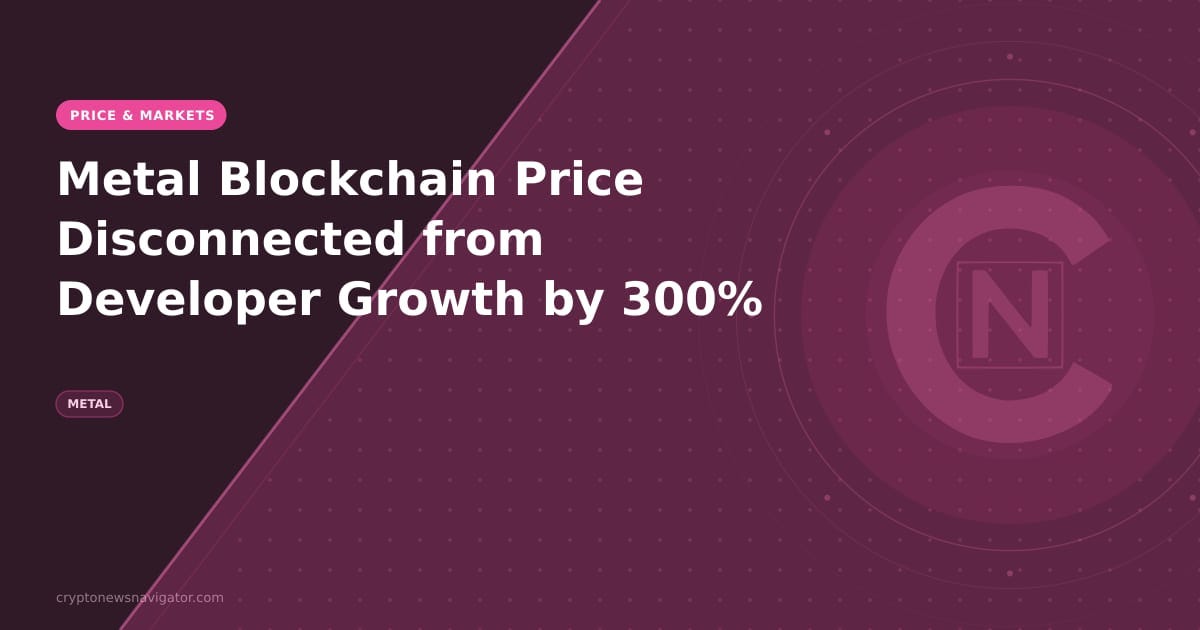 Metal Blockchain Price Disconnected from Developer Growth by 300%