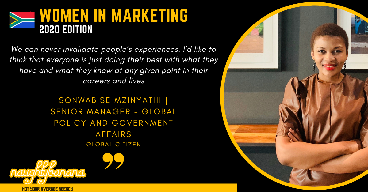 Women In Marketing 2020 Edition ft. Sonwabise Mzinyathi from Global Citizen