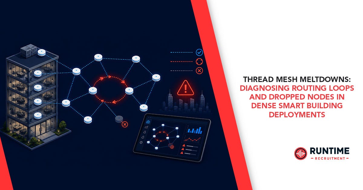 Thread Mesh Meltdowns: Diagnosing Routing Loops and Dropped Nodes in Dense Smart Building…