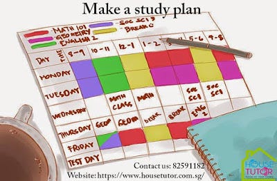 study plan tuition effectively singapore medium tips