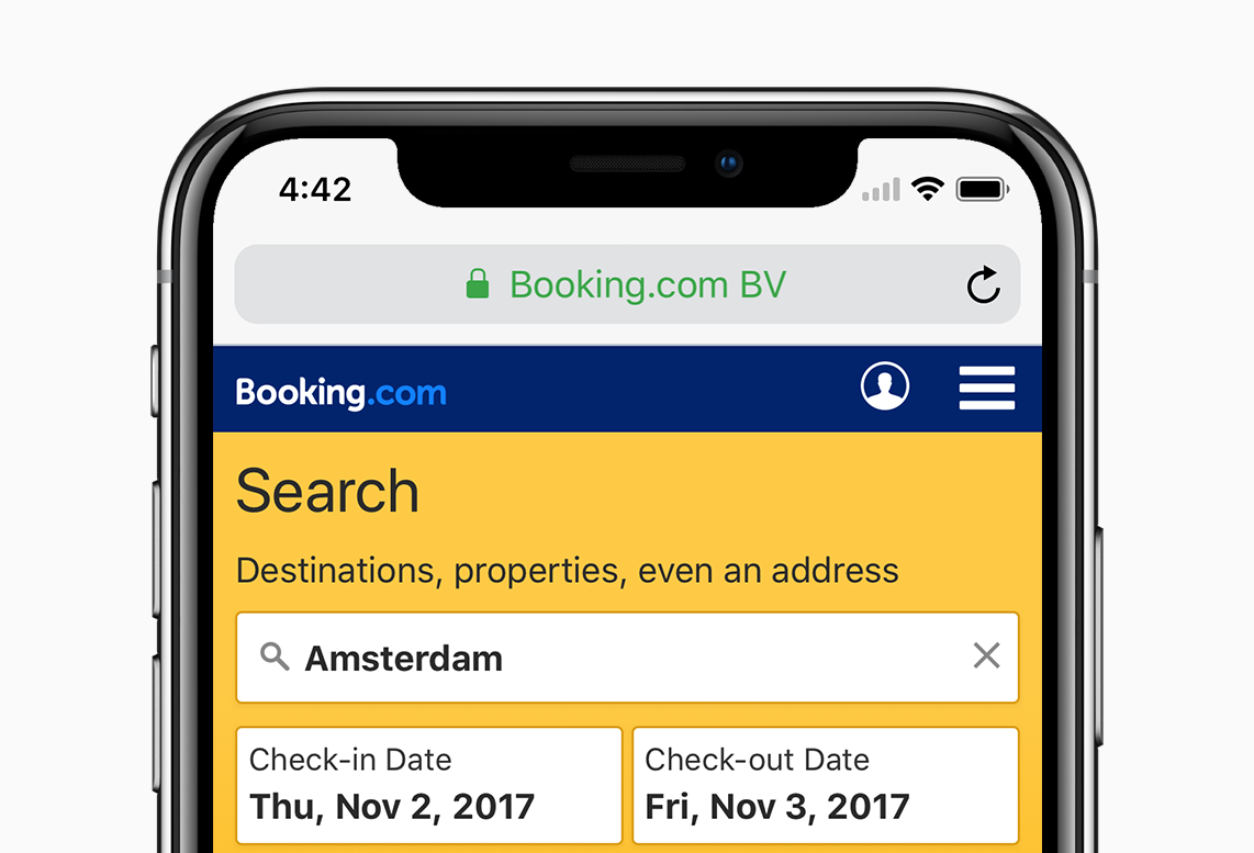 How We Adapted The Bookingcom Mobile Site For The IPhone X Notch