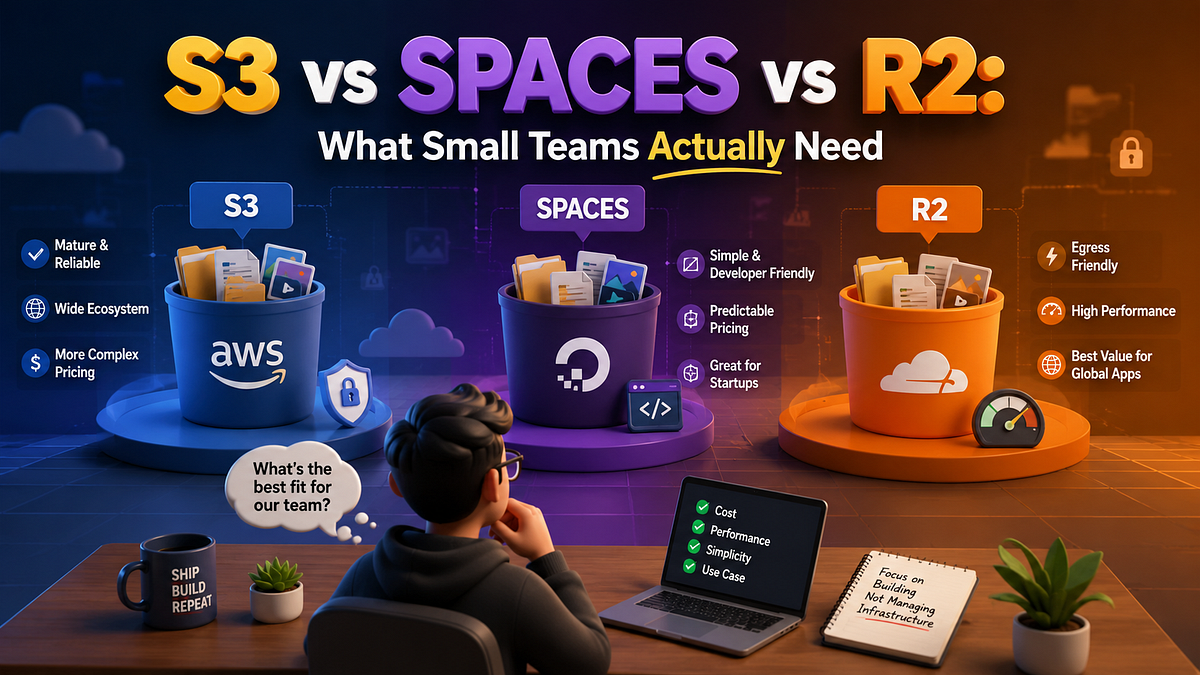 S3 vs Spaces vs R2: What Small Teams Actually Need
