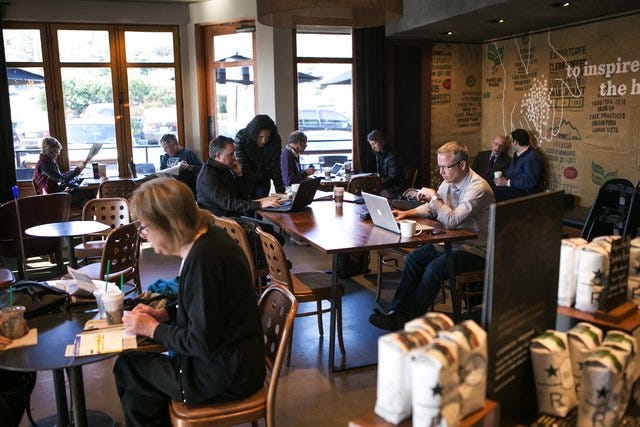 How Starbucks Became an Office Space for Remote Workers