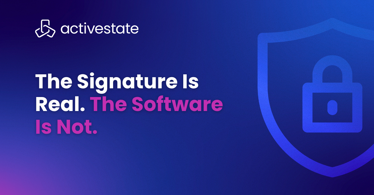 The Signature Is Real. The Software Is Not.